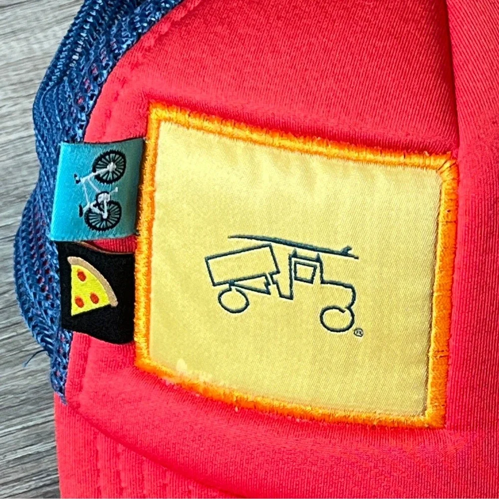 Bigtruck Kids Goggle Trucker Hat Red Blue Snapback Mesh Cap Lake Tahoe Forest